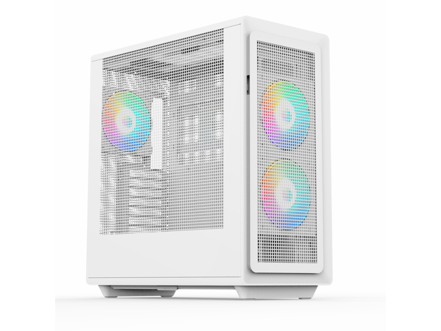 Rosewill Helium Air Mid Tower E-ATX Gaming Case, Mesh Panel, Tool-less, High-Airflow, Cable Management System, USB 3.1, included  2x 160mm & 1x 140mm PWM ARGB Fan, White