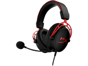 HyperX Cloud Alpha - Gaming Headset, Dual Chamber Drivers, Legendary Comfort, Aluminum Frame, Detachable Microphone, Works on PC, PS4, PS5, Xbox One/ Series X|S, Nintendo Switch and Mobile – Red