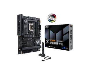 ASUS TUF GAMING Z890-PLUS WIFI Z890 LGA 1851 ATX motherboard, Intel® Core™ Ultra Series 2 Ready, Advanced AI PC-ready, 16+1+2+1 stages, DDR5, PCIe® 5.0, Thunderbolt™ 4 Type-C®, 4x M.2, Wi-Fi 7, 2.5Gb