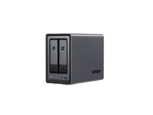 UGREEN NASync DXP2800, 2-Bay NAS with Intel N100 Quad-Core CPU (Up to 3.4GHz) 8GB DDR5, 2x M.2 PCIe Slots, 2.5GbE Port (Diskless)