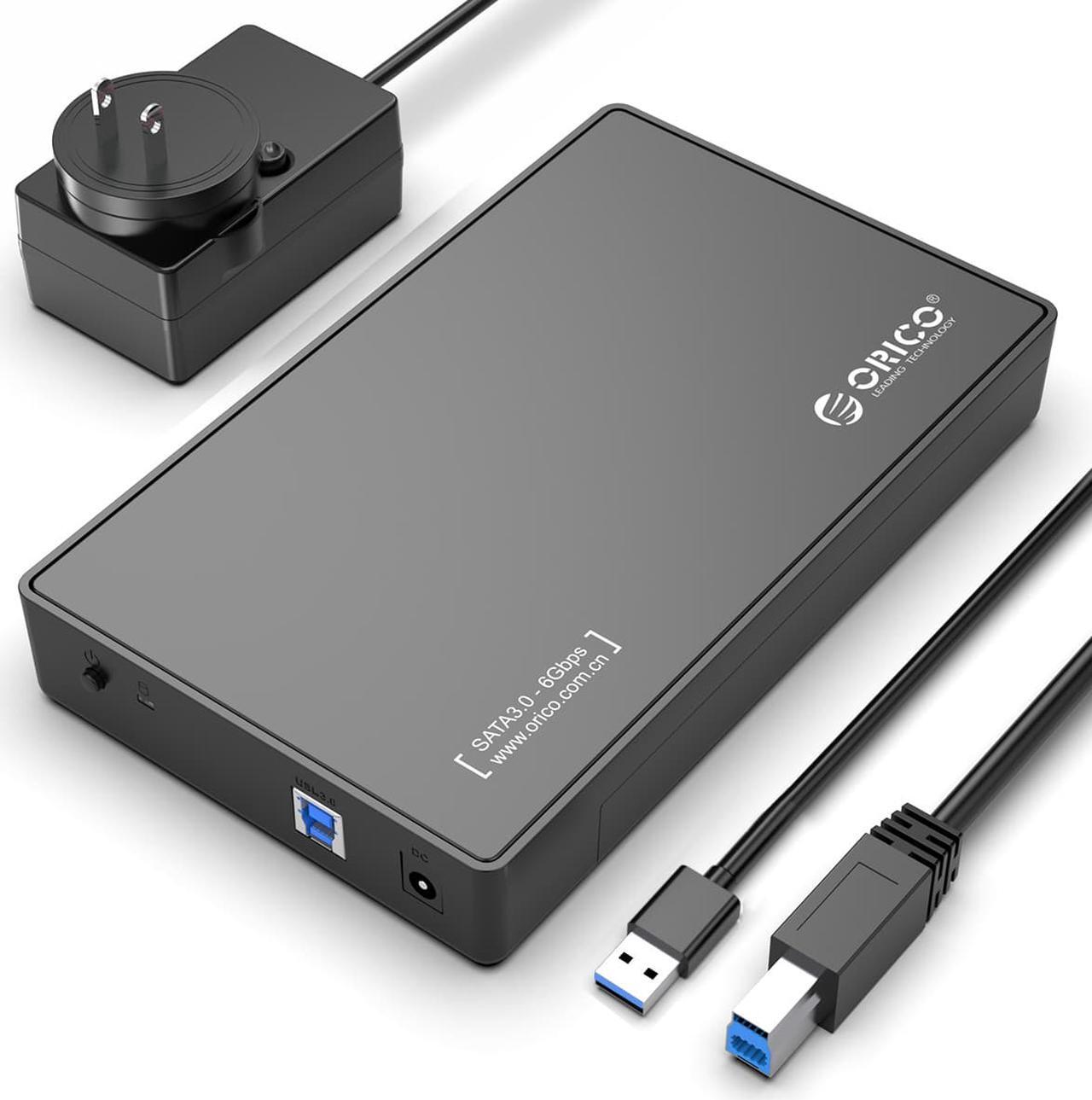 Main image of [Support UASP and 18TB Drives] ORICO Tool Free USB 3.0 to SATA External Hard Drive Enclosure Case for 3.5inch  SATA HDD and SSD - Black (3588US3)