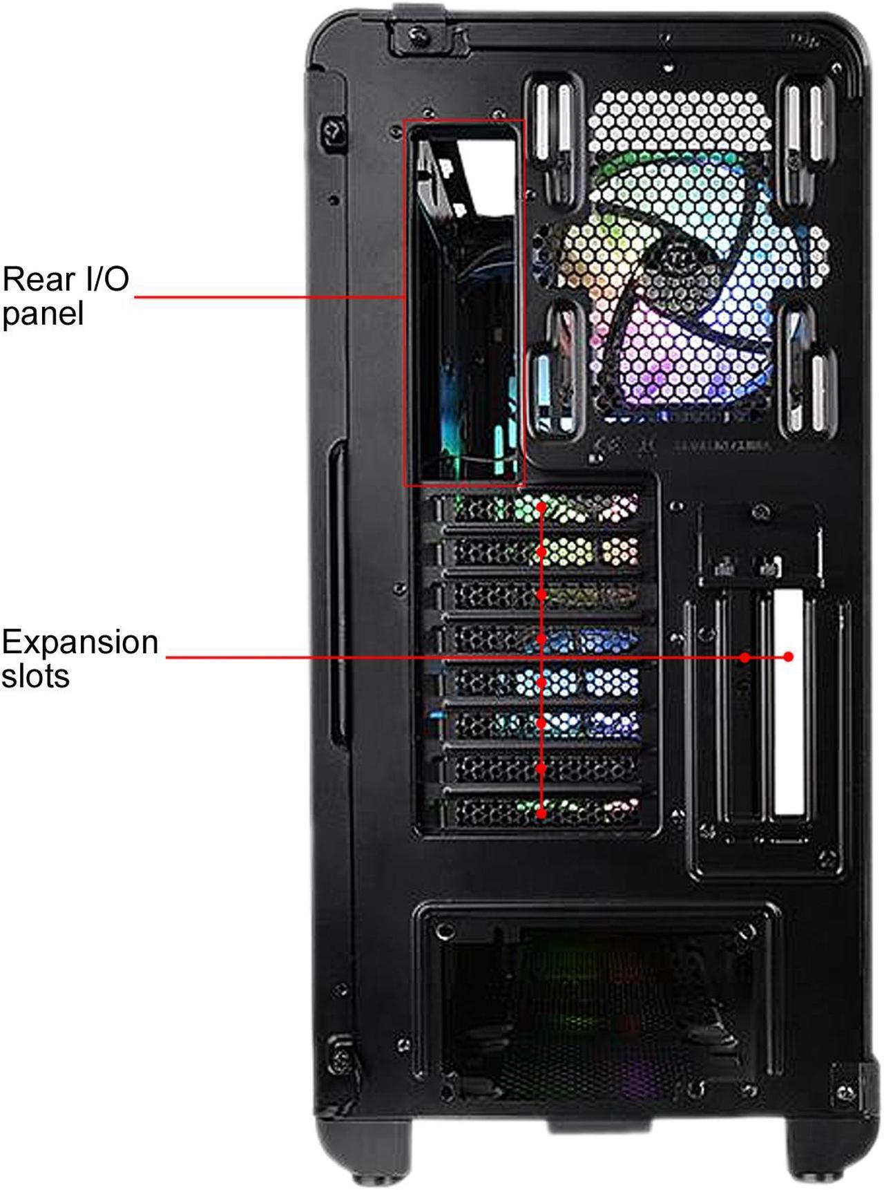 Alt view image 13 of 13 - Thermaltake View 37 Motherboard Sync ARGB E-ATX Mid Tower Gaming Computer Case with 3 ARGB 5V Motherboard Sync RGB Fans Pre-Installed CA-1J7-00M1WN-04