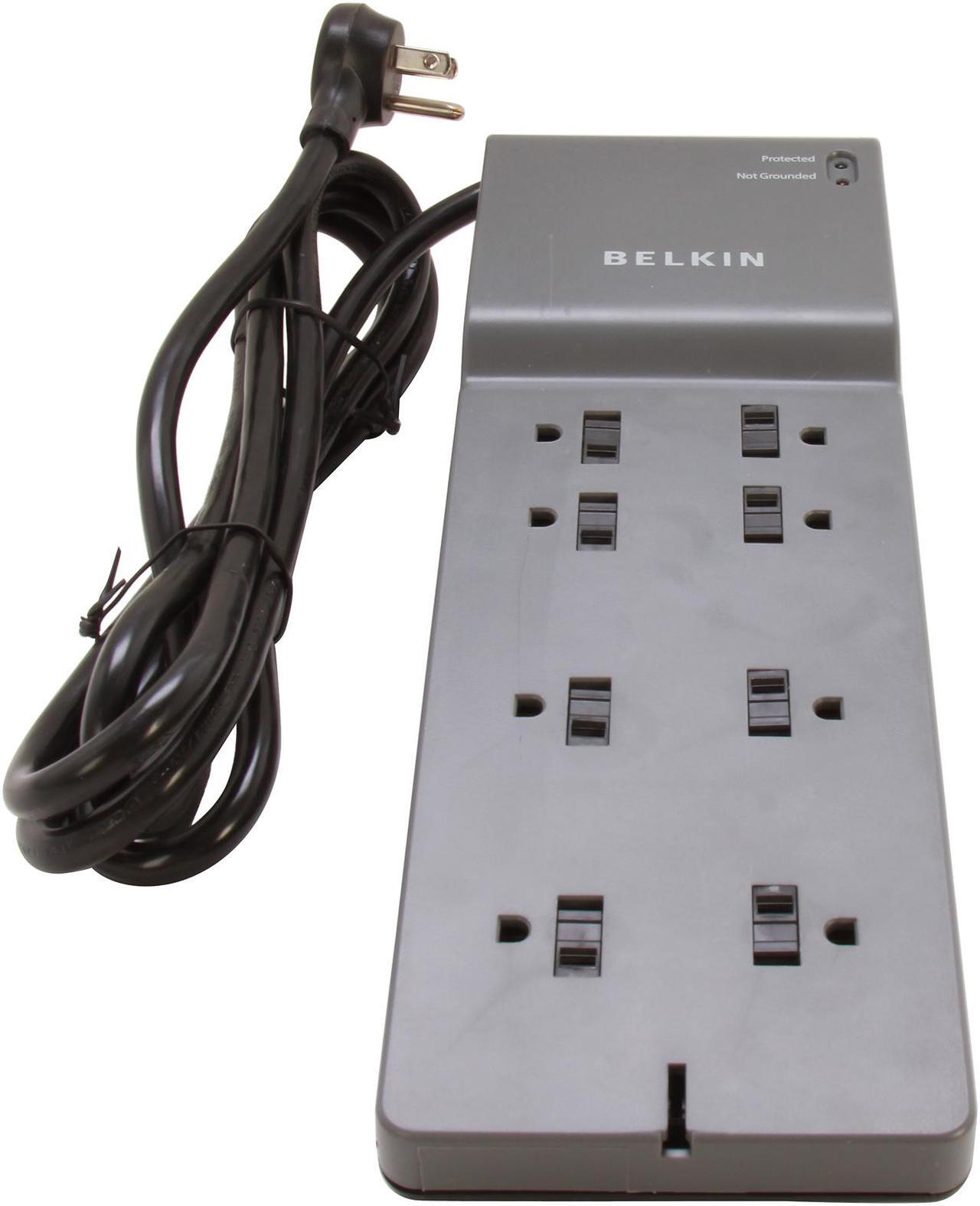 Alt view image 2 of 4 - BELKIN BE108000-08-CM 8 ft. 8 Outlets 2500 joule Surge Suppressor