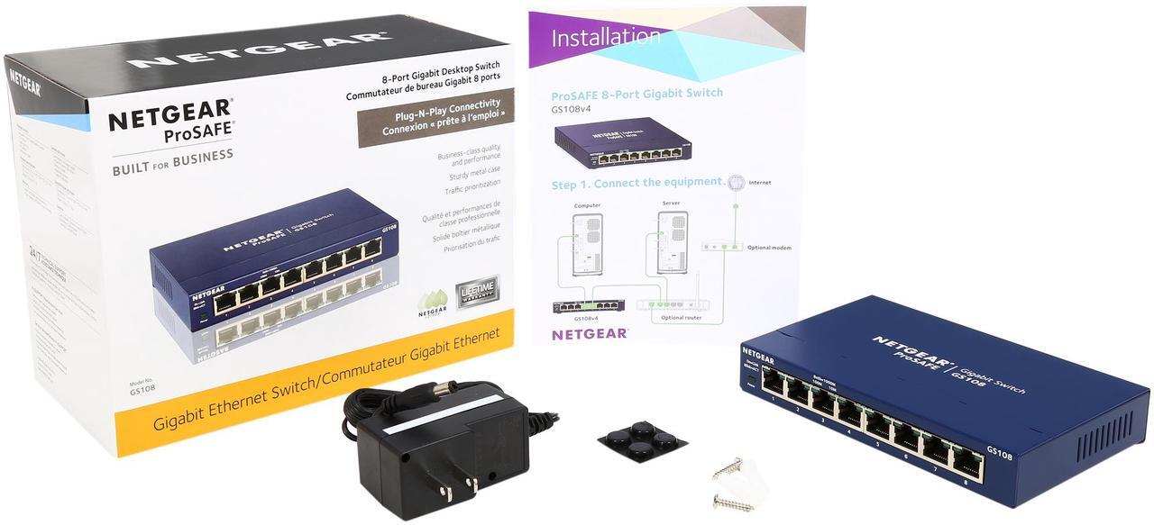 Alt view image 6 of 6 - NETGEAR 8-Port Gigabit Ethernet Unmanaged Switch | GS108