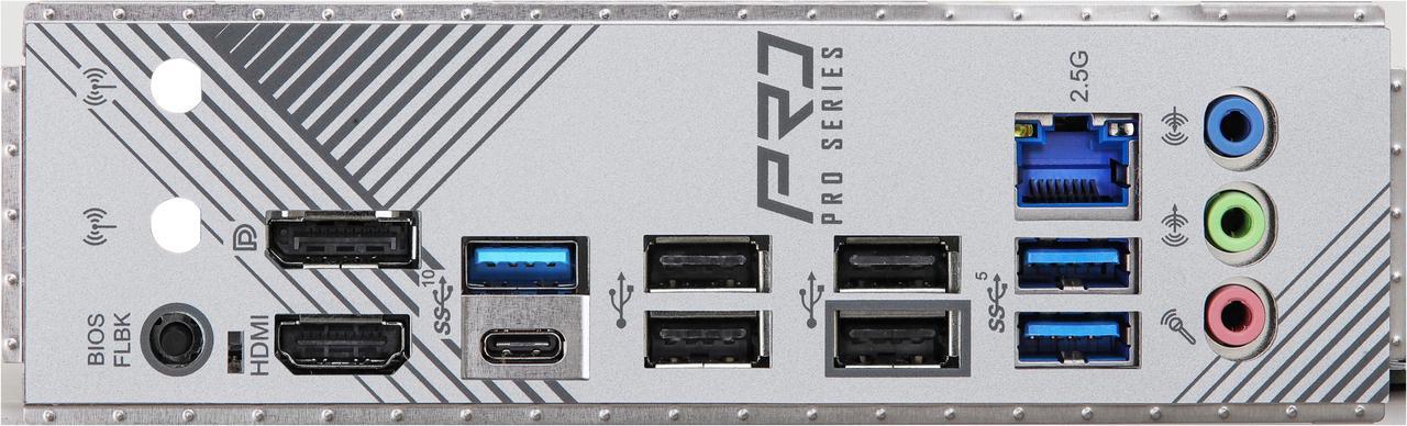 Alt view image 6 of 6 - ASRock B650M PRO RS AM5 AMD B650 SATA 6Gb/s Micro ATX Motherboard