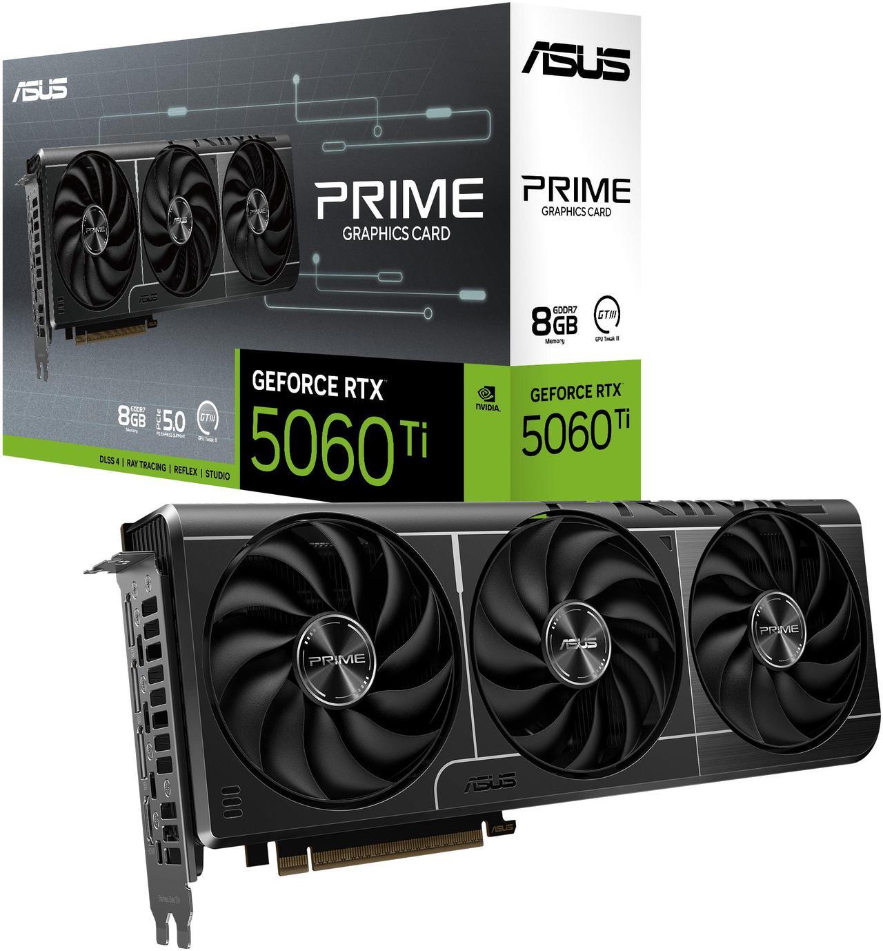 Alt view image 7 of 9 - ASUS PRIME GeForce RTX 5060 Ti 8GB 128-Bit GDDR7 PCI Express 5.0 x8 DLSS 4.0 Graphics Card PRIME-RTX5060TI-8G