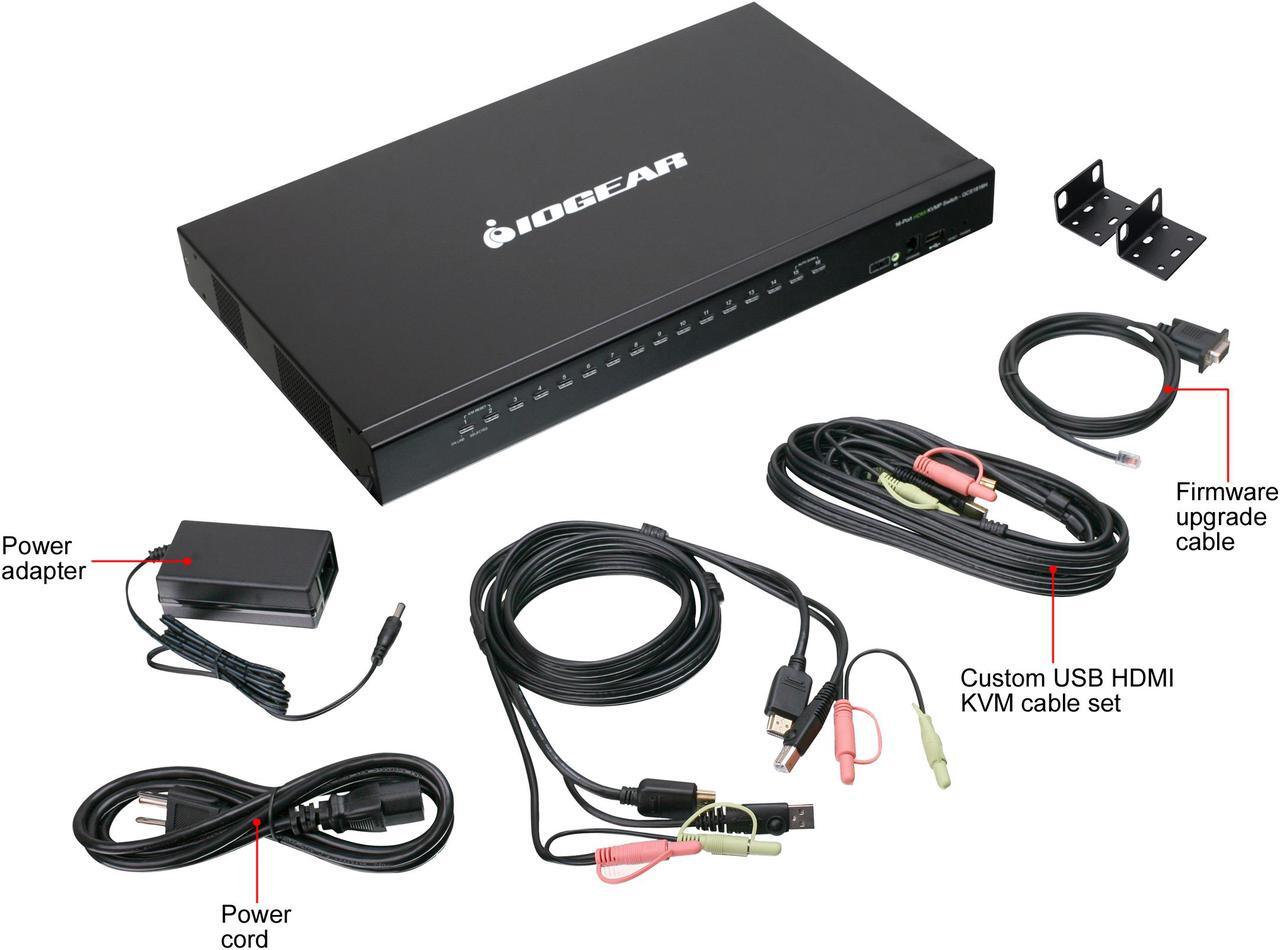 Alt view image 5 of 5 - IOGEAR GCS1816H 16-Port USB HDMI KVM Switch with Audio (TAA Compliant)