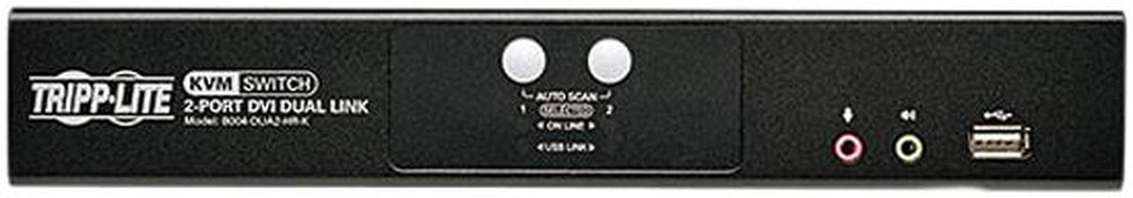 Alt view image 2 of 6 - Tripp Lite 2-Port DVI Dual-Link / USB KVM Switch w/ Audio and Cables