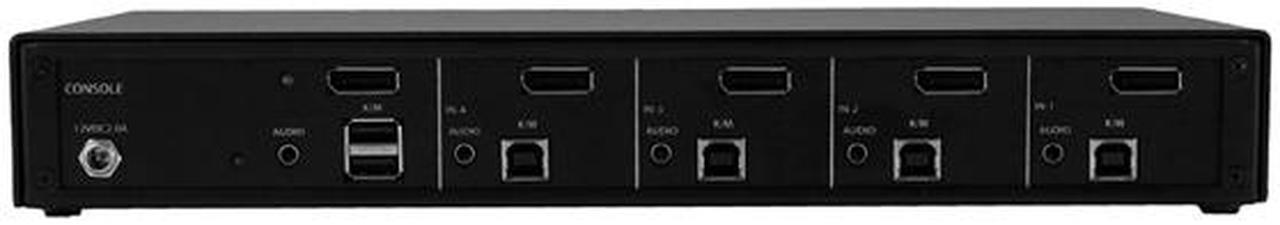Alt view image 3 of 4 - Tripp Lite Secure 4 Port KVM Switch, DisplayPort to DisplayPort, Single Monitor, 4K, NIAP PP3.0 Certified, Audio, TAA-Compliant (B002-DP1A4)