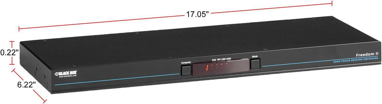 Alt view image 2 of 4 - Black Box KV0008A-R2 8-Port Freedom II KM Switch