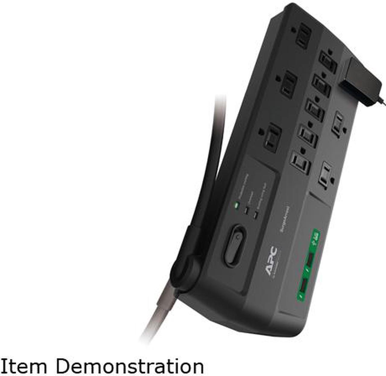 Alt view image 2 of 20 - APC 11-Outlet Surge Protector Power Strip with USB Charging Ports, 2880 Joules, SurgeArrest Home/Office (P11U2)
