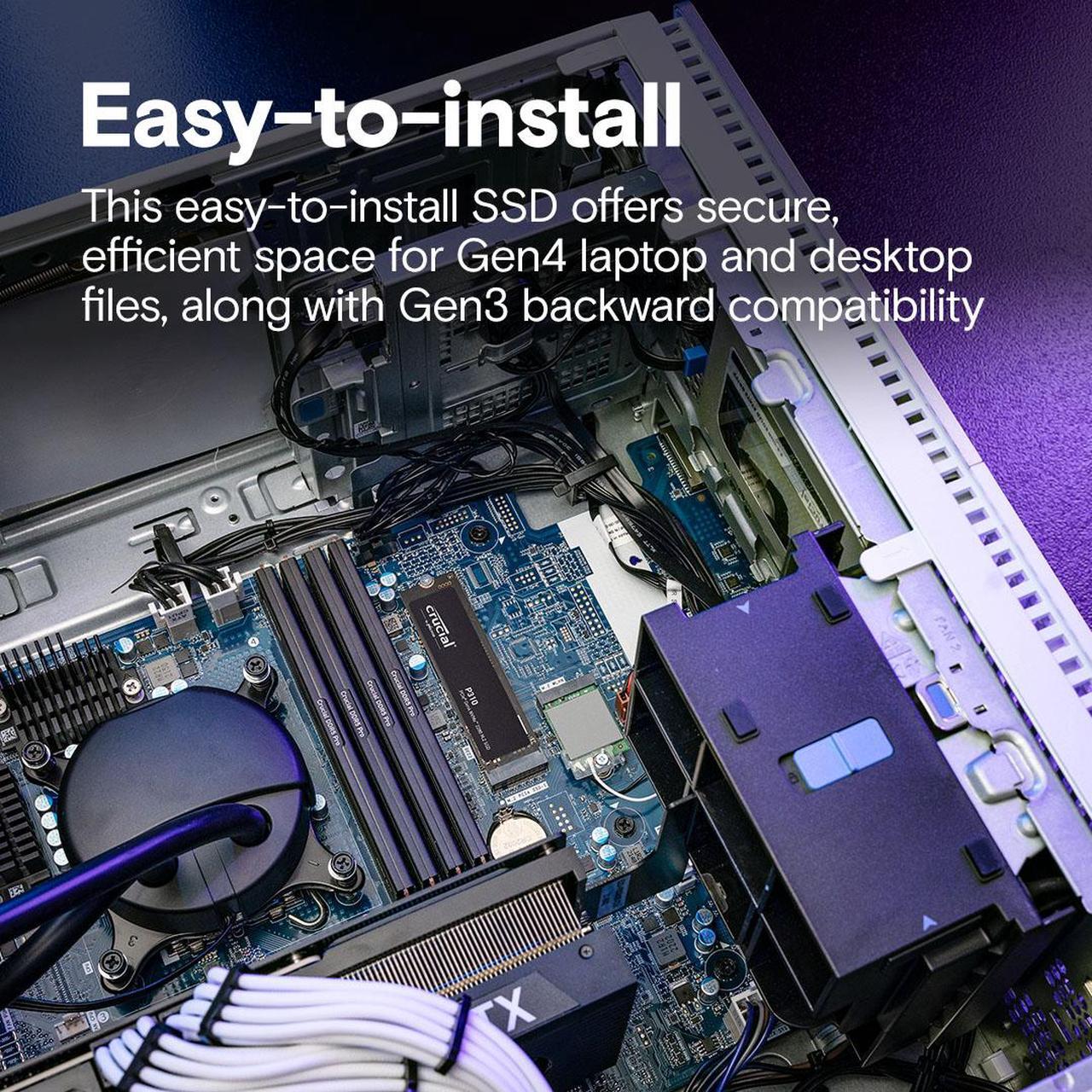 Alt view image 5 of 7 - Crucial P310 M.2 2280 2TB PCI-Express 4.0 x4 NVMe 3D NAND Internal Solid State Drive Speed Up to 7100 MBps (SSD) CT2000P310SSD8