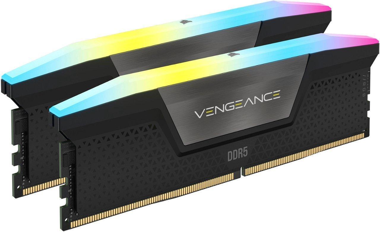 Main image of CORSAIR Vengeance RGB 96GB (2 x 48GB) 288-Pin PC RAM DDR5 6000 (PC5 48000) Desktop Memory Model CMH96GX5M2E6000C36