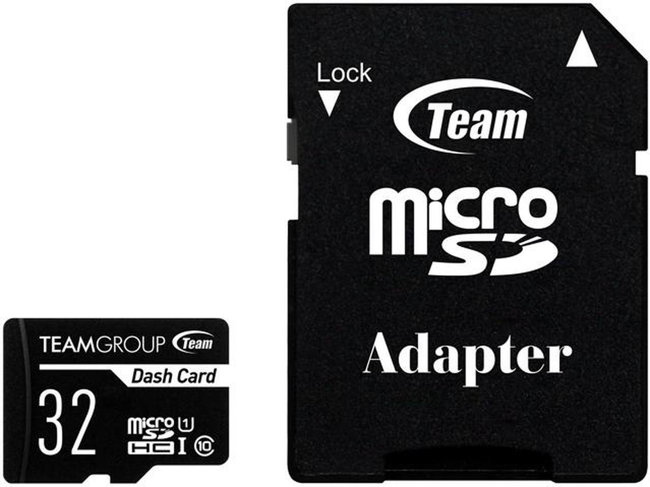 Alt view image 2 of 3 - Team 32GB Dash Card  microSDHC UHS-I/U1 Class 10 Memory Card with Adapter, Compatible for cams, Speed Up to 80MB/s (TDUSDH32GUHS03)