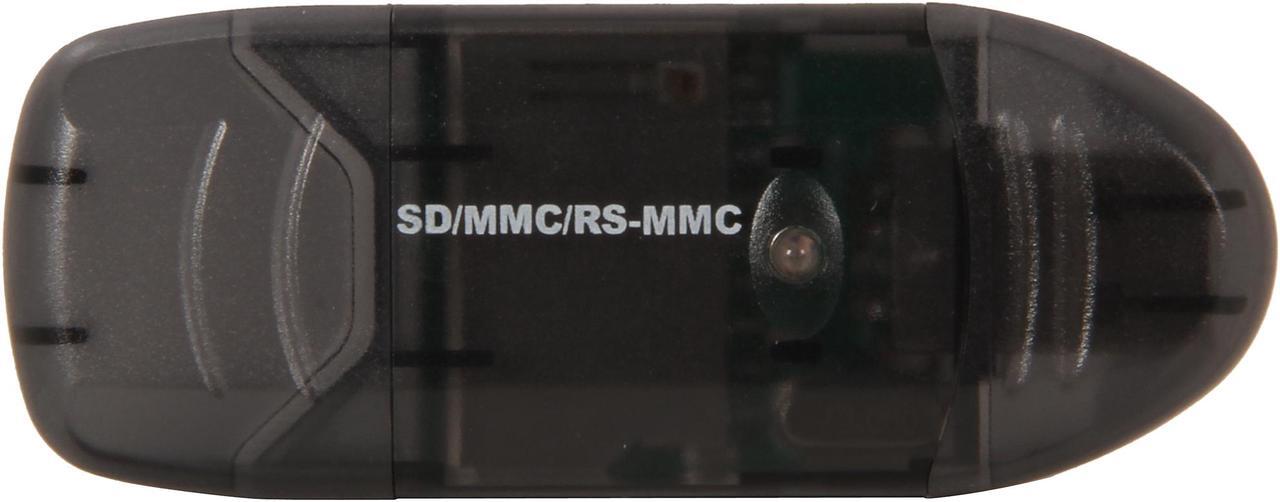 Alt view image 2 of 5 - Nippon Labs VCR-339-BK Black USB 2.0 Supports SDHC/ SD/ MMC II/ RS MMC/ Ultra II SD/ Extreme SD/ Extreme III SD/ *MiniSD/ *MMC Micro/ *Micro SD Memory Card Reader - OEM