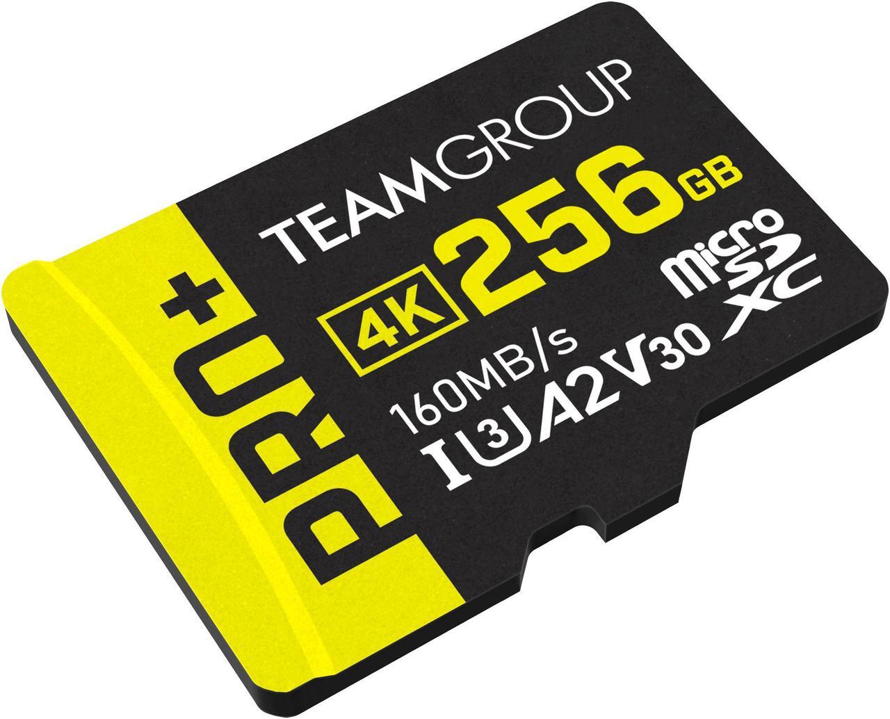 Alt view image 3 of 4 - Team 256GB PRO+ microSDXC UHS-I/U3 Class 10 Memory Card with Adapter, compatible with Nintendo-Switch, Steam Deck, and ROG Ally, Speed Up to 160MB/s (TPPMSDX256GIA2V3003)