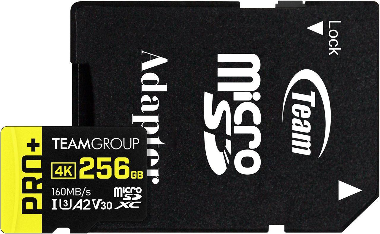 Alt view image 4 of 4 - Team 256GB PRO+ microSDXC UHS-I/U3 Class 10 Memory Card with Adapter, compatible with Nintendo-Switch, Steam Deck, and ROG Ally, Speed Up to 160MB/s (TPPMSDX256GIA2V3003)
