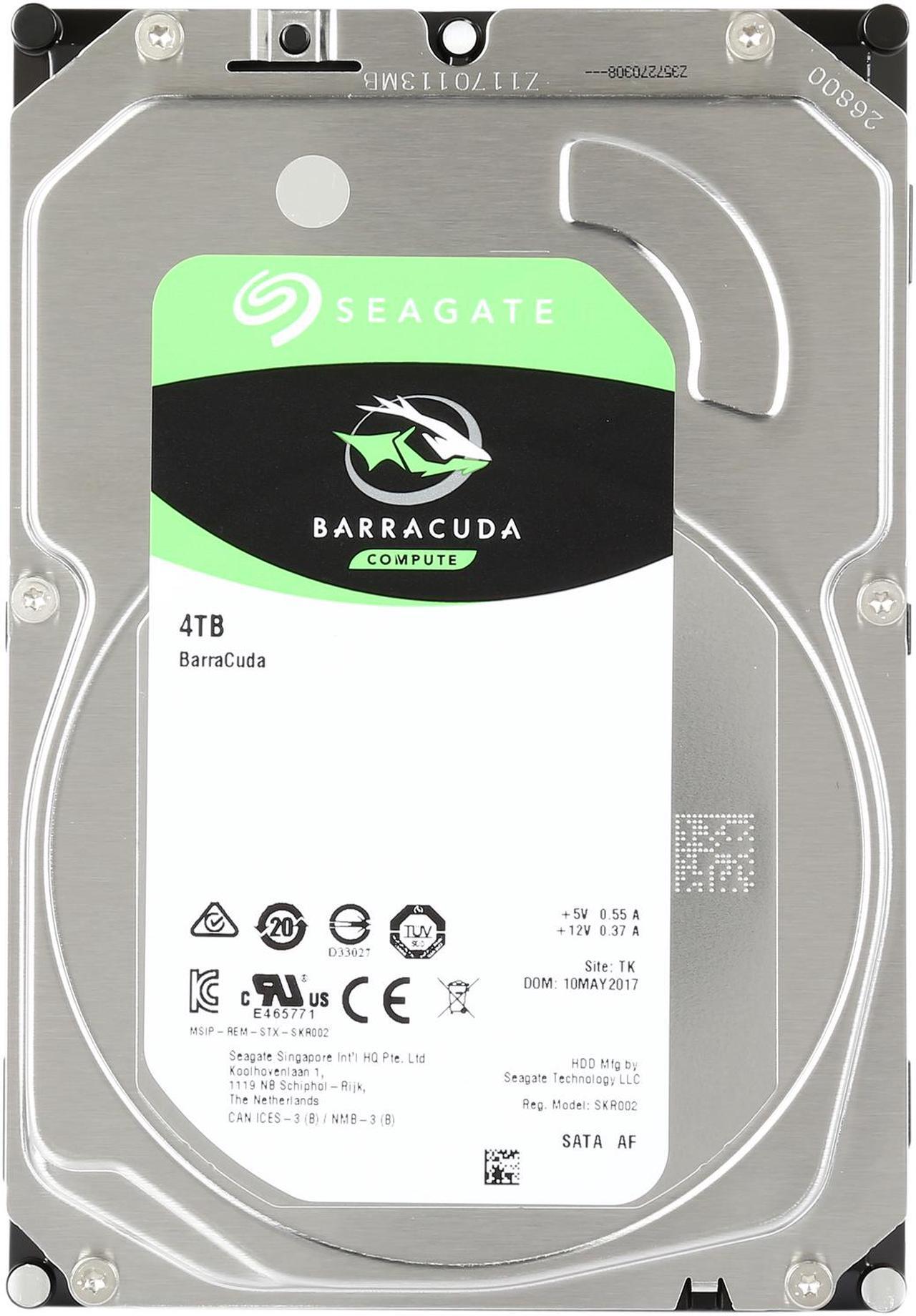 Alt view image 4 of 5 - Seagate BarraCuda ST4000DM004 4TB 5400 RPM 256MB Cache SATA 6.0Gb/s 3.5" Hard Drives Bare Drive - OEM