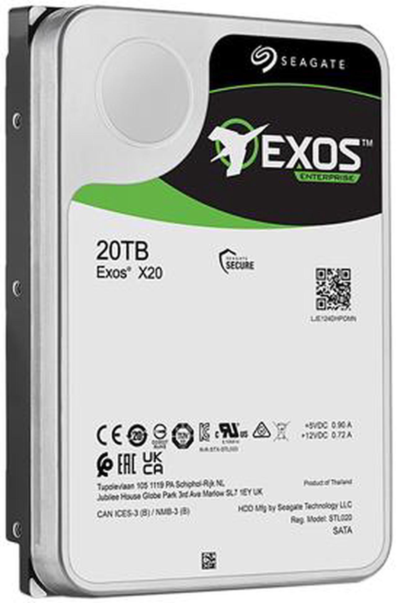 Alt view image 5 of 6 - Seagate Exos X20 ST20000NM007D 20TB 7200 RPM 256MB Cache 3.5" Internal Hard Drive
