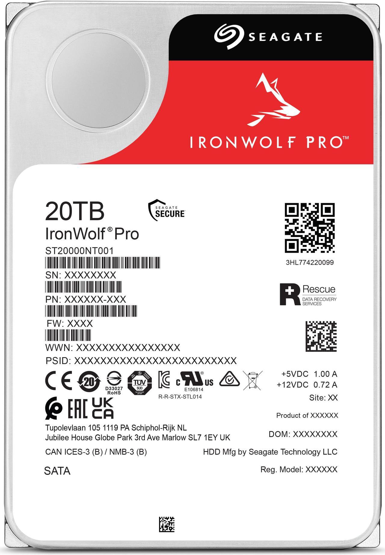 Alt view image 7 of 8 - Seagate IronWolf Pro ST20000NT001 20TB 7200 RPM 256MB Cache SATA 6.0Gb/s 3.5" Internal Hard Drive