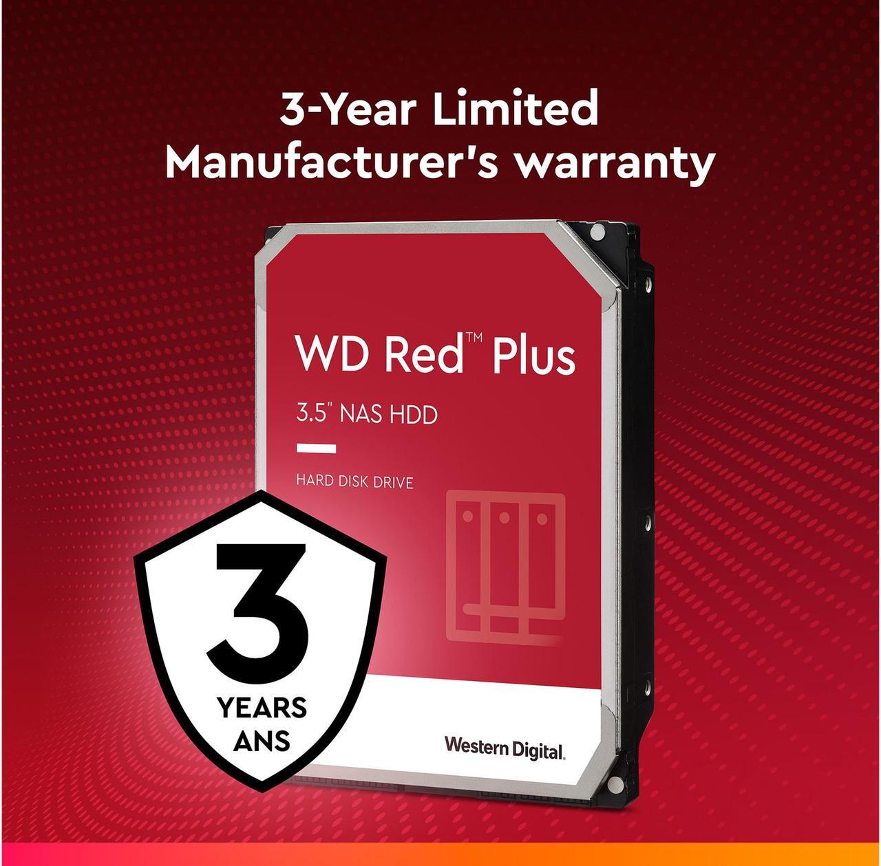 Alt view image 7 of 7 - WD Red Plus 12TB NAS Hard Disk Drive - 7200 RPM Class SATA 6Gb/s, CMR, 256MB Cache, 3.5 Inch - WD120EFBX
