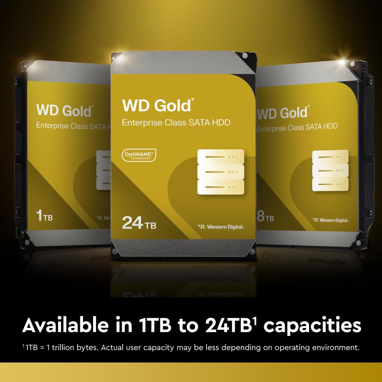 Alt view image 5 of 8 - Western Digital 22TB WD Gold Enterprise Class SATA Internal Hard Drive HDD - 7200 RPM, SATA 6 Gb/s, 512 MB Cache, 3.5" - WD221KRYZ