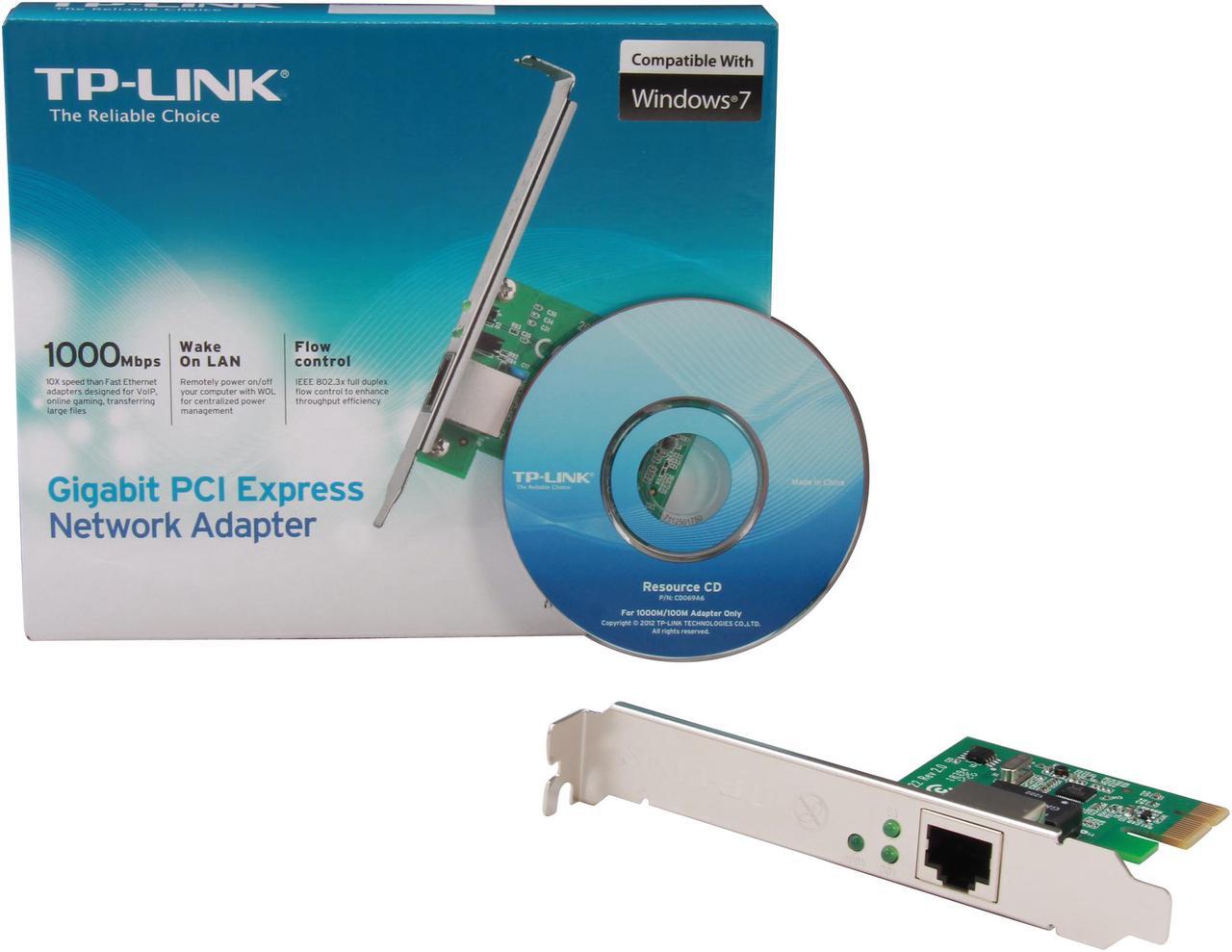 Alt view image 5 of 5 - TP-Link 10/100/1000Mbps Gigabit Ethernet PCI Express, PCIE Network Adapter / Network Card / Ethernet Card for PC, Win10 supported (TG-3468)