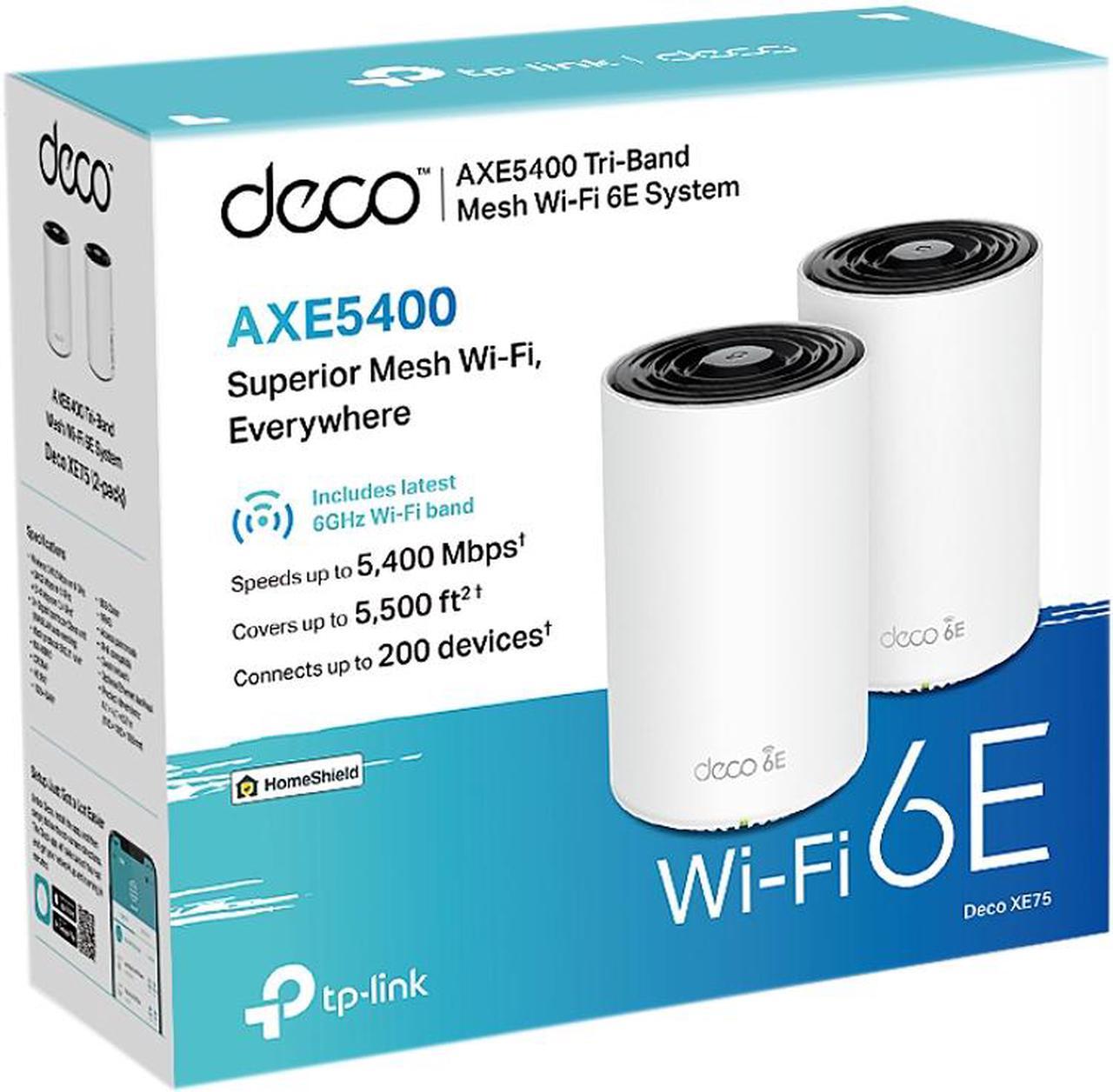 Alt view image 5 of 4 - TP-Link Deco XE75(3-pack) AXE5400 Tri-Band Mesh Wi-Fi 6E System White