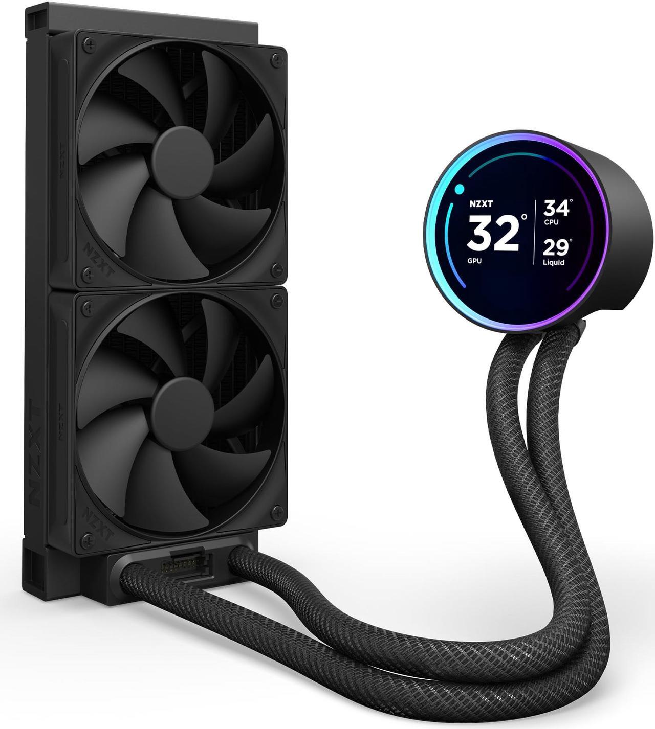 Alt view image 2 of 6 - KRAKEN ELITE 240 BLACK AIO LIQUID COOLER WITH IPS LCD & STATIC PRESSURE FANS Intel Socket LGA 1851, 1700 & 1200/115X AMD Socket AM5, AM4