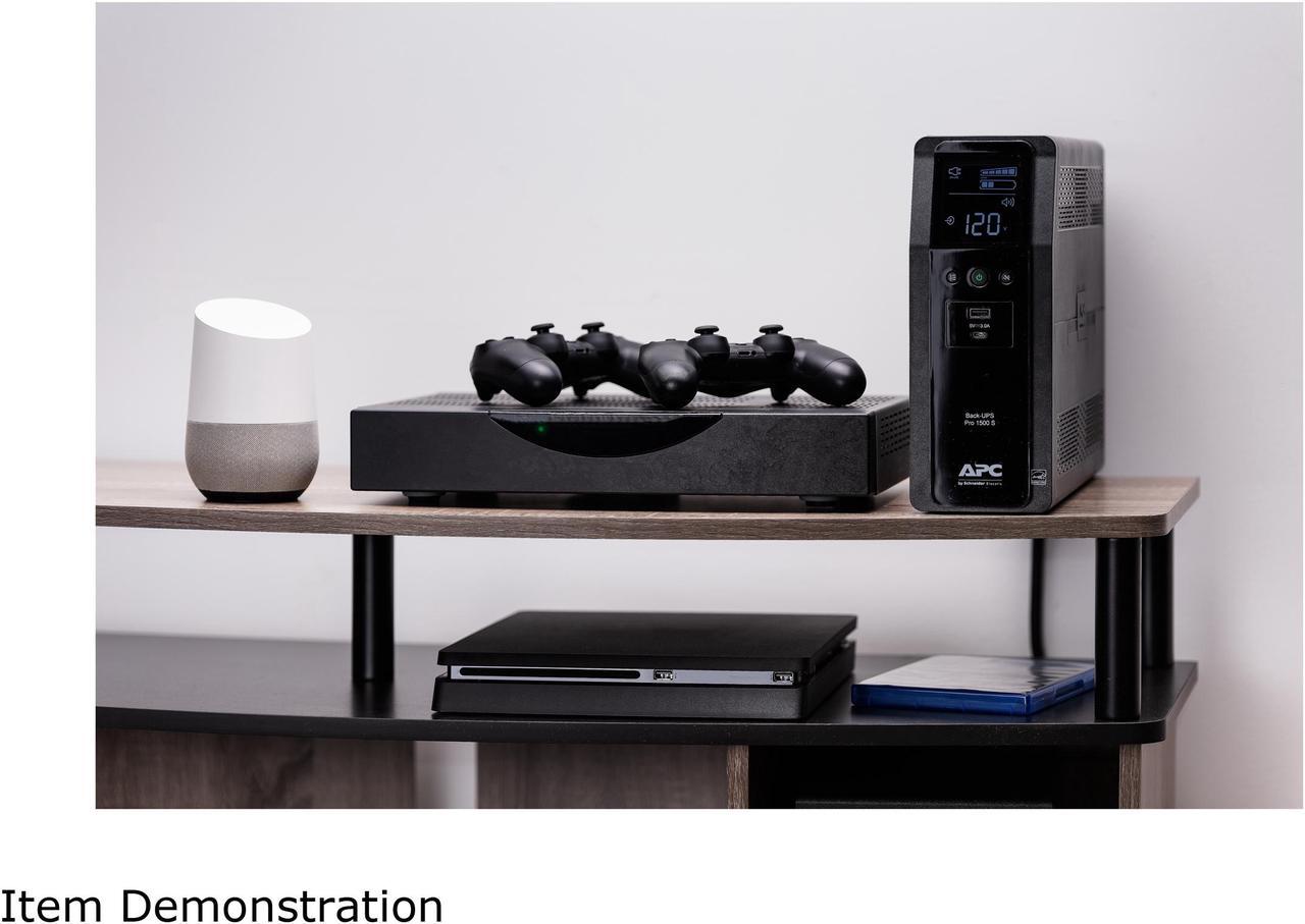 Alt view image 8 of 12 - APC Back-UPS Pro BR1500MS2, 1500VA/900W, Tower, 120V, 10x NEMA 5-15R outlets, AVR, USB Type A + C ports, LCD, User Replaceable Battery