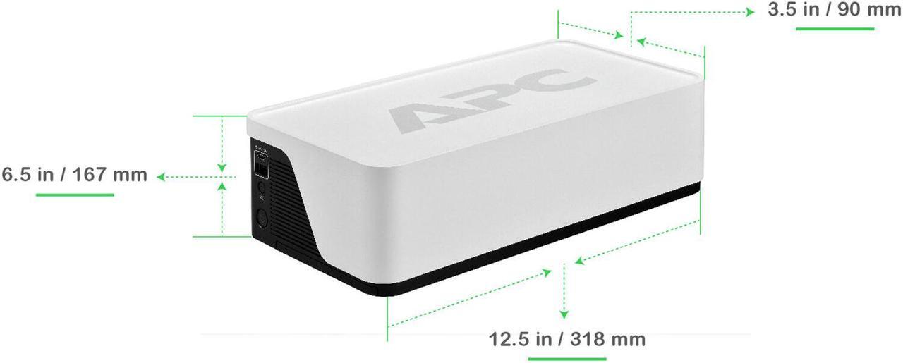Alt view image 5 of 11 - APC UPS Battery Backup, 1050VA UPS with 6 Backup Battery Outlets, Type C USB Charging, BE1050G3 Back-UPS