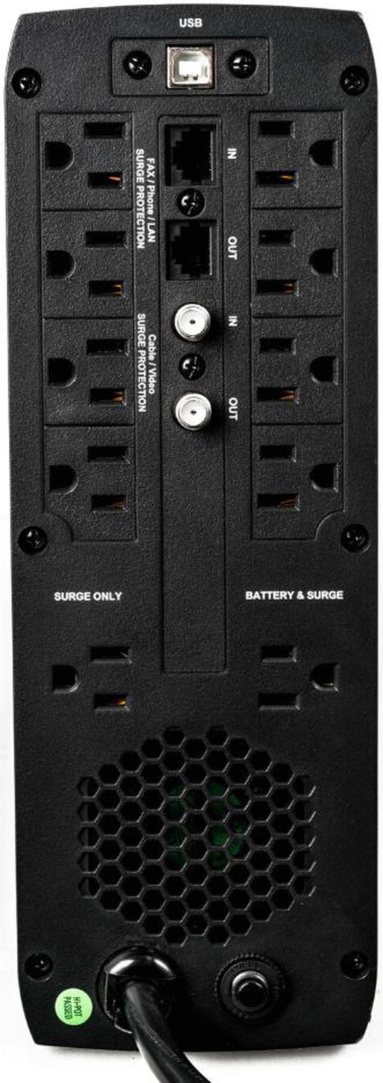 Alt view image 3 of 5 - Vertiv Liebert PSA5-1500MT120 PSA5 UPS -1500VA/900W 120V| Line Interactive AVR Tower UPS - Battery Backup and Surge Protection|10 Total Outlets | 2 USB Charging Port | LCD Panel| Energy Star Certified