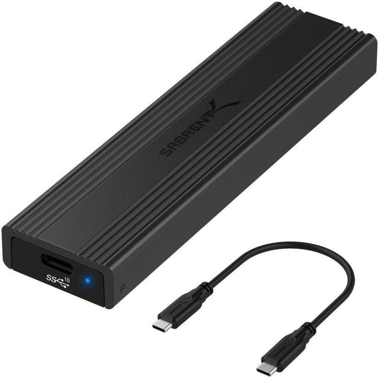 Alt view image 10 of 20 - SABRENT USB 3.2 Type-C Tool-Free Enclosure for M.2 PCIe NVMe and SATA SSDs (EC-SNVE)