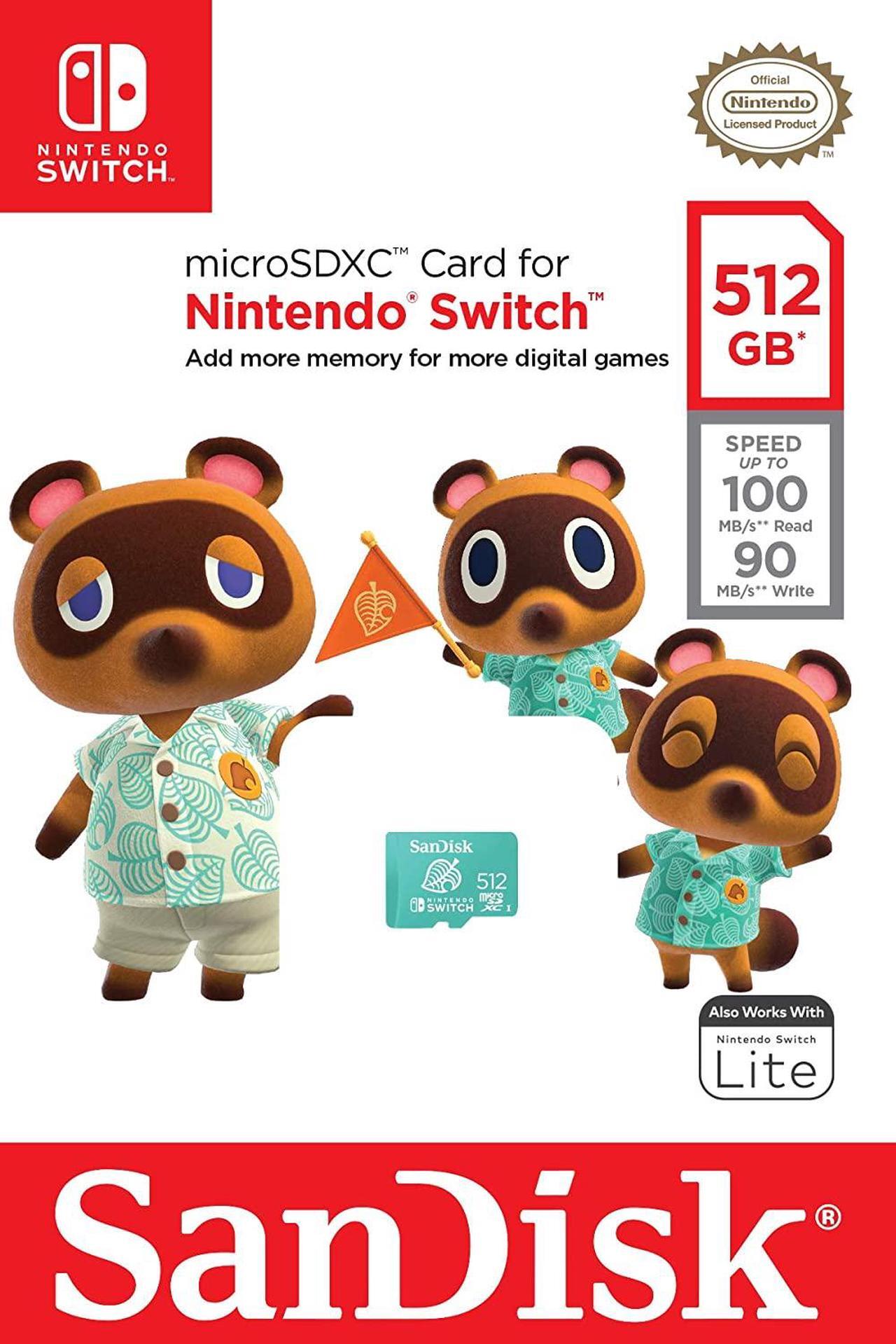 Alt view image 6 of 15 - SanDisk 512GB microSDXC UHS-I for Nintendo Switch, Speed Up to 100MB/s (SDSQXAO-512G-GNCZN)