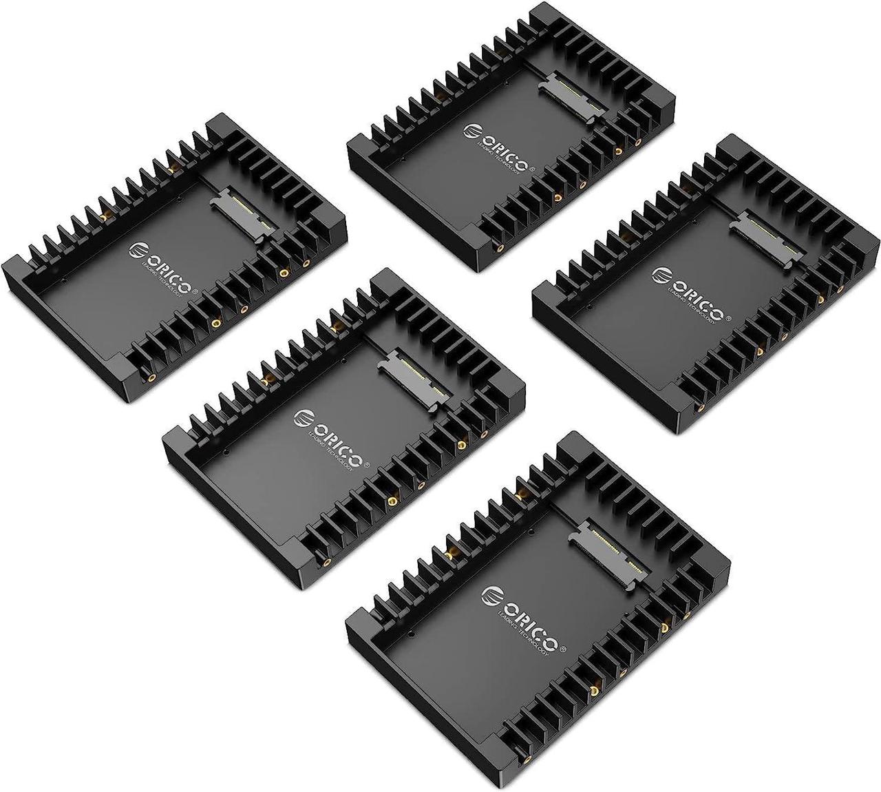 Main image of ORICO 2.5 SSD SATA to 3.5 Hard Drive Adapter Internal Drive Bay Converter Mounting Bracket Caddy Tray for 7 / 9.5 / 12.5mm 2.5 inch HDD / SSD with SATA III Interface(5 Packs)