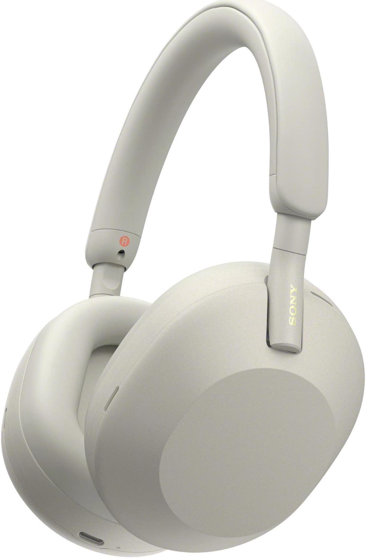 Alt view image 15 of 20 - Sony WH-1000XM5 Noise-Canceling Wireless Over-Ear Headphones (Silver)
