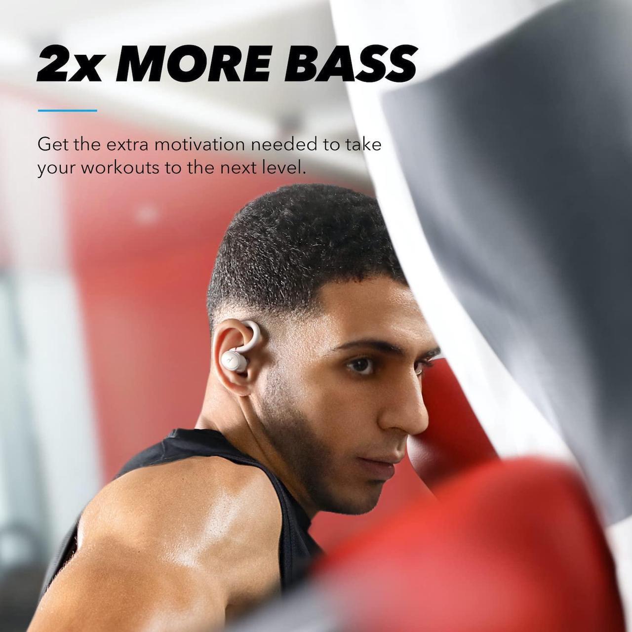 Alt view image 5 of 6 - Soundcore by Anker, Soundcore Sport X10 True Wireless Bluetooth 5.2 Workout Headphones, Rotatable Ear Hooks, Deep Bass, IPX7 Waterproof, Sweatproof, 32H Play, Fast Charge, Sport Earbuds, Gym, Running