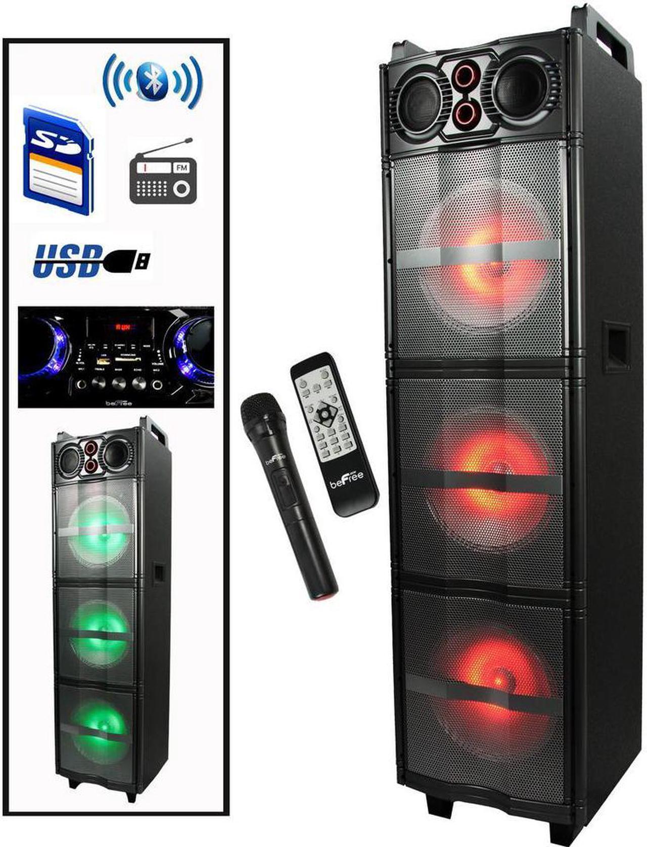 Main image of beFree Sound Triple 10 Inch Portable Bluetooth Subwoofer Speaker with Party Lights