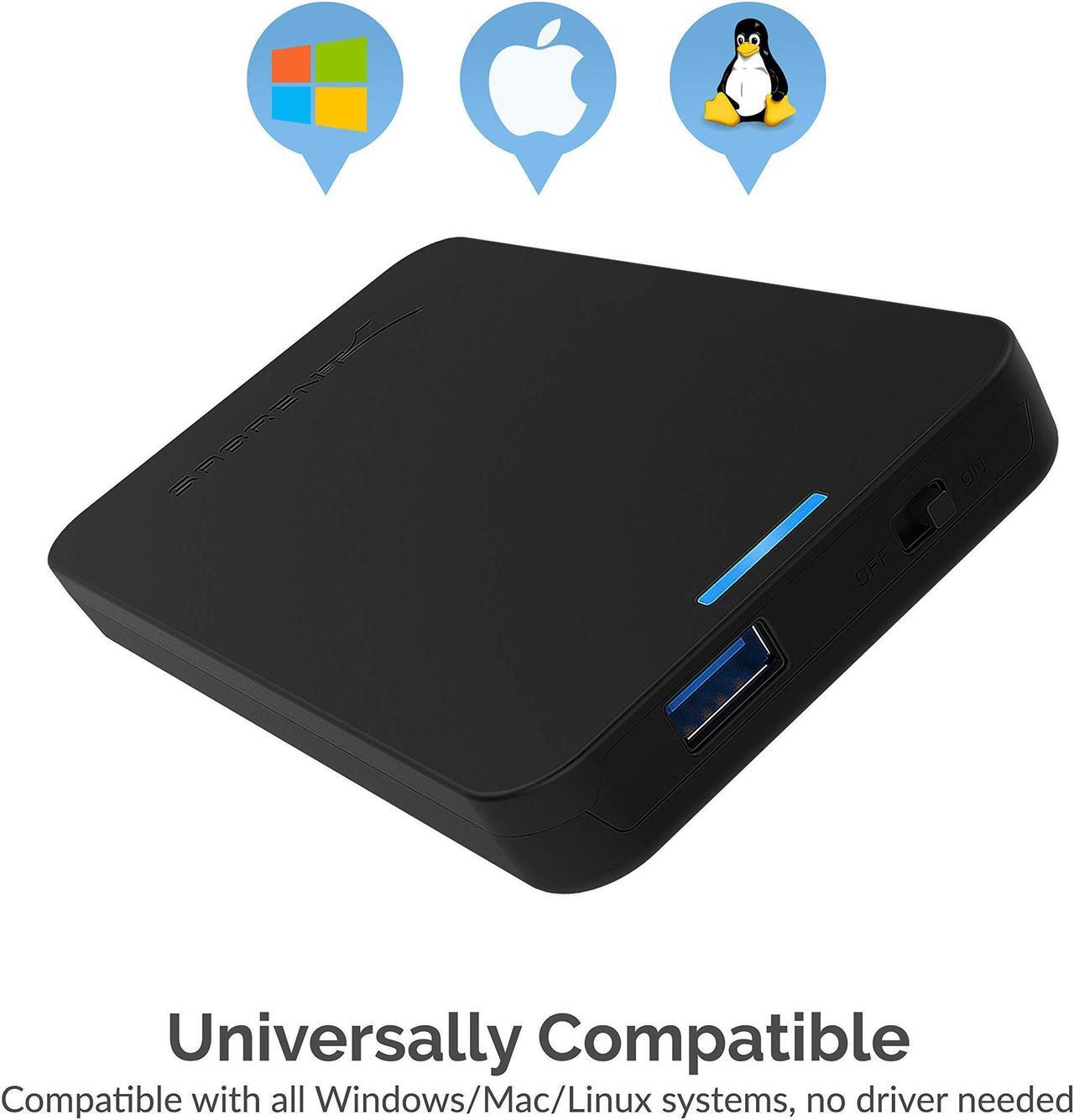Alt view image 7 of 9 - SABRENT 2.5-Inch SATA to USB 3.0 Tool-Free External Hard Drive Enclosure [Optimized for SSD, Support UASP SATA III] Black (EC-UASP)
