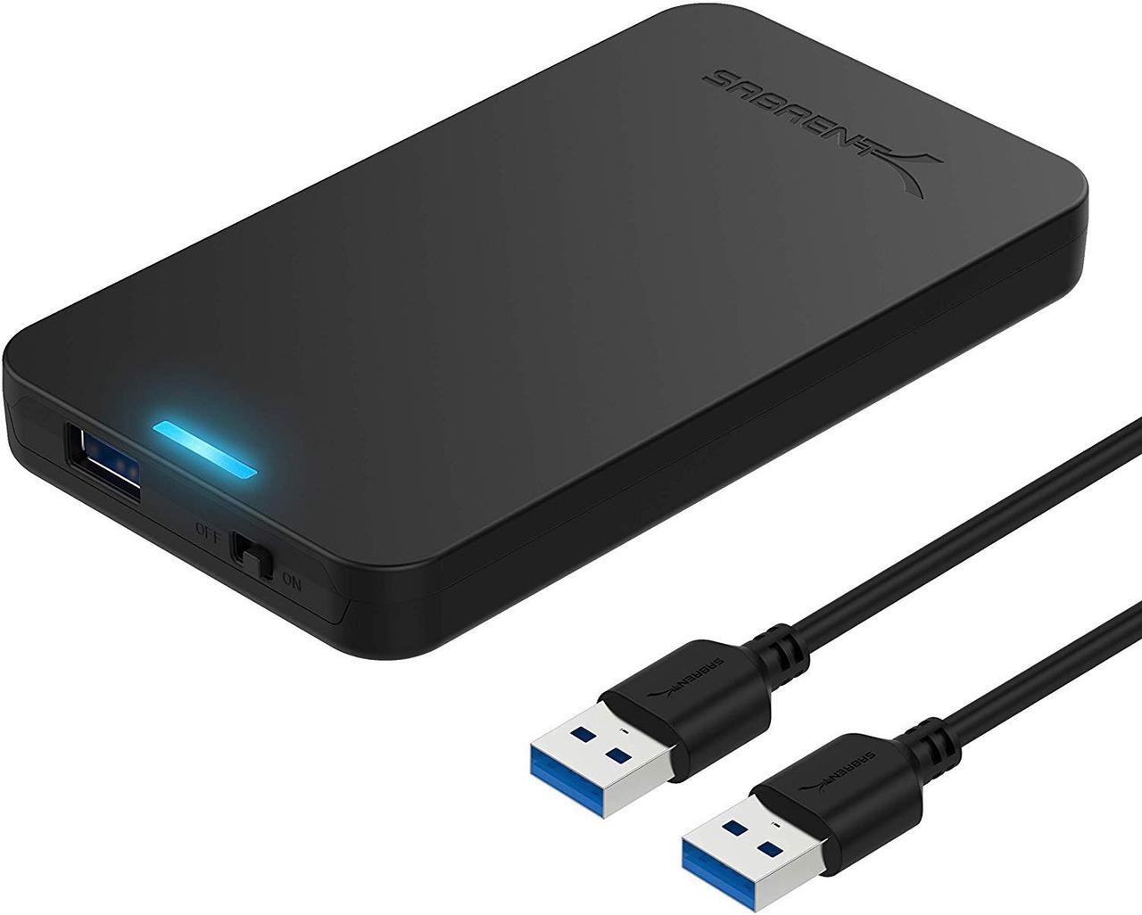 Main image of SABRENT 2.5-Inch SATA to USB 3.0 Tool-Free External Hard Drive Enclosure [Optimized for SSD, Support UASP SATA III] Black (EC-UASP)