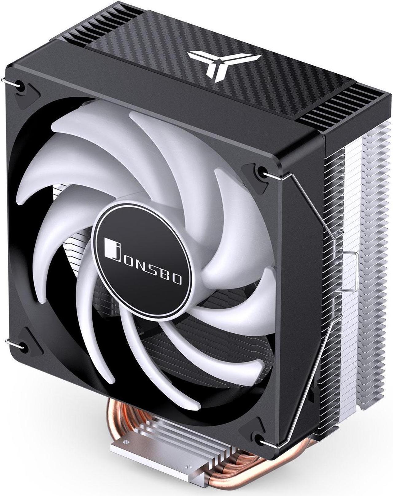 Alt view image 3 of 7 - JONSBO CR1000E BLACK 120MM Single Tower CPU Cooler , 4 Heatpipes Radiator , RGB, PWM Air Cooler Supports LGA1700,D-TDP:210W, Black