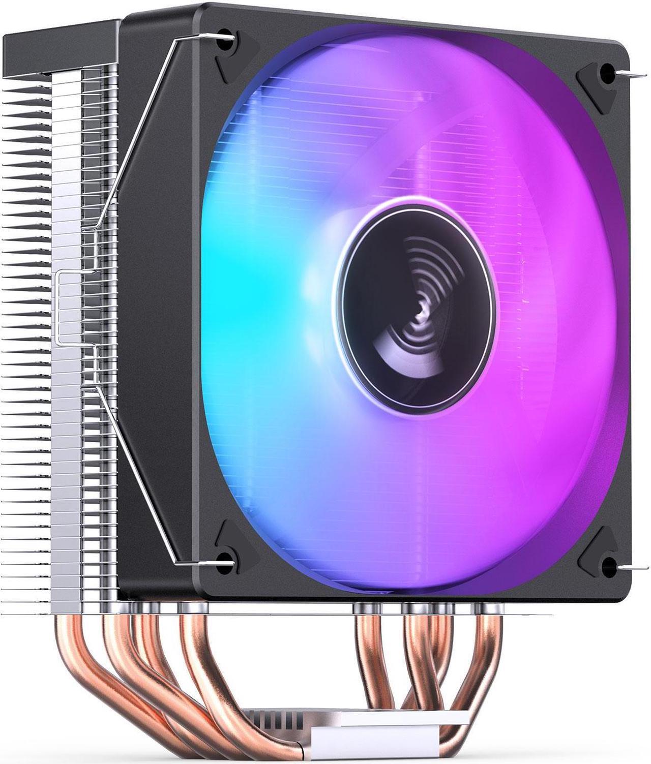 Alt view image 2 of 7 - JONSBO CR1000E BLACK 120MM Single Tower CPU Cooler , 4 Heatpipes Radiator , RGB, PWM Air Cooler Supports LGA1700,D-TDP:210W, Black