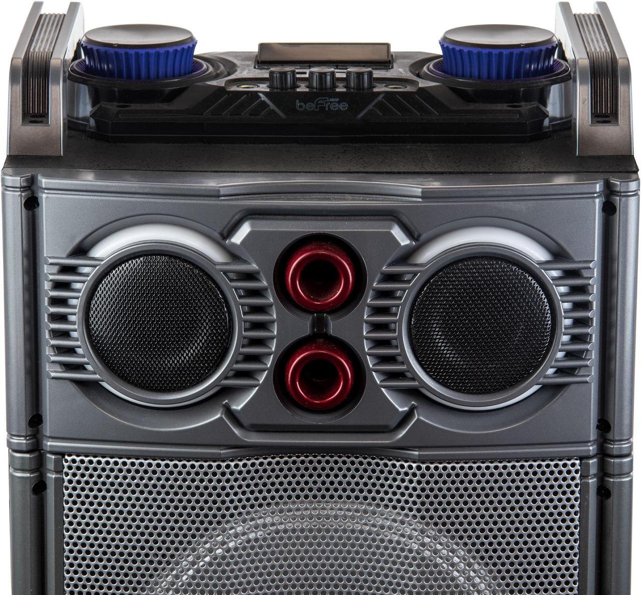 Alt view image 11 of 15 - beFree Sound Triple 10 Inch Portable Bluetooth Subwoofer Speaker with Party Lights