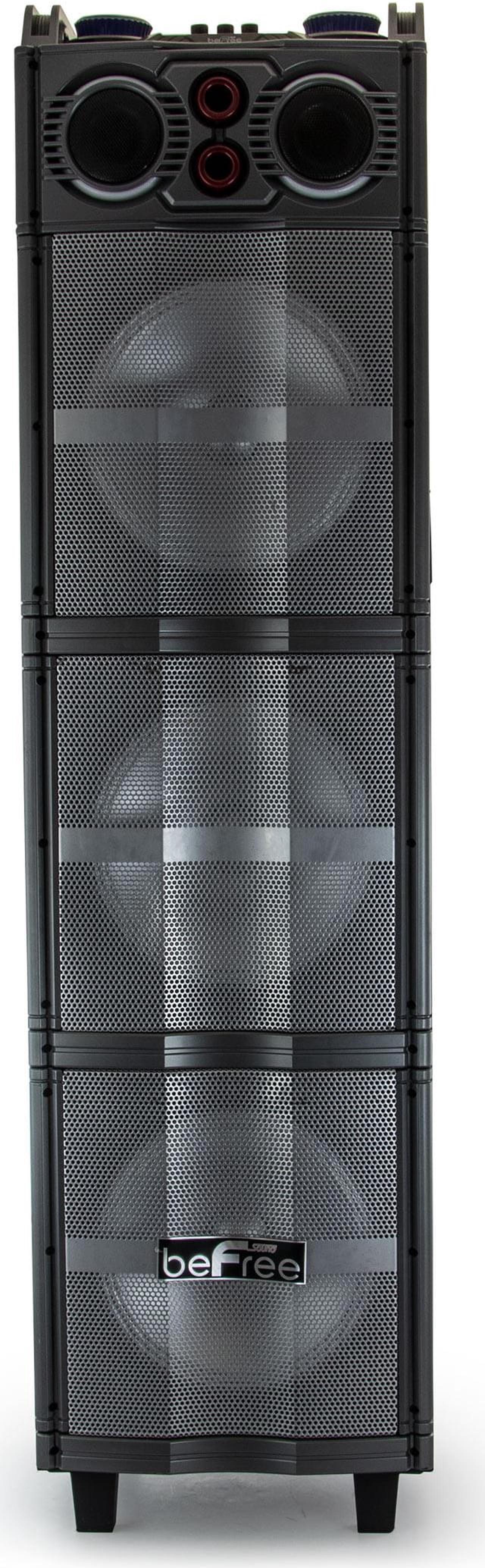 Alt view image 12 of 15 - beFree Sound Triple 10 Inch Portable Bluetooth Subwoofer Speaker with Party Lights