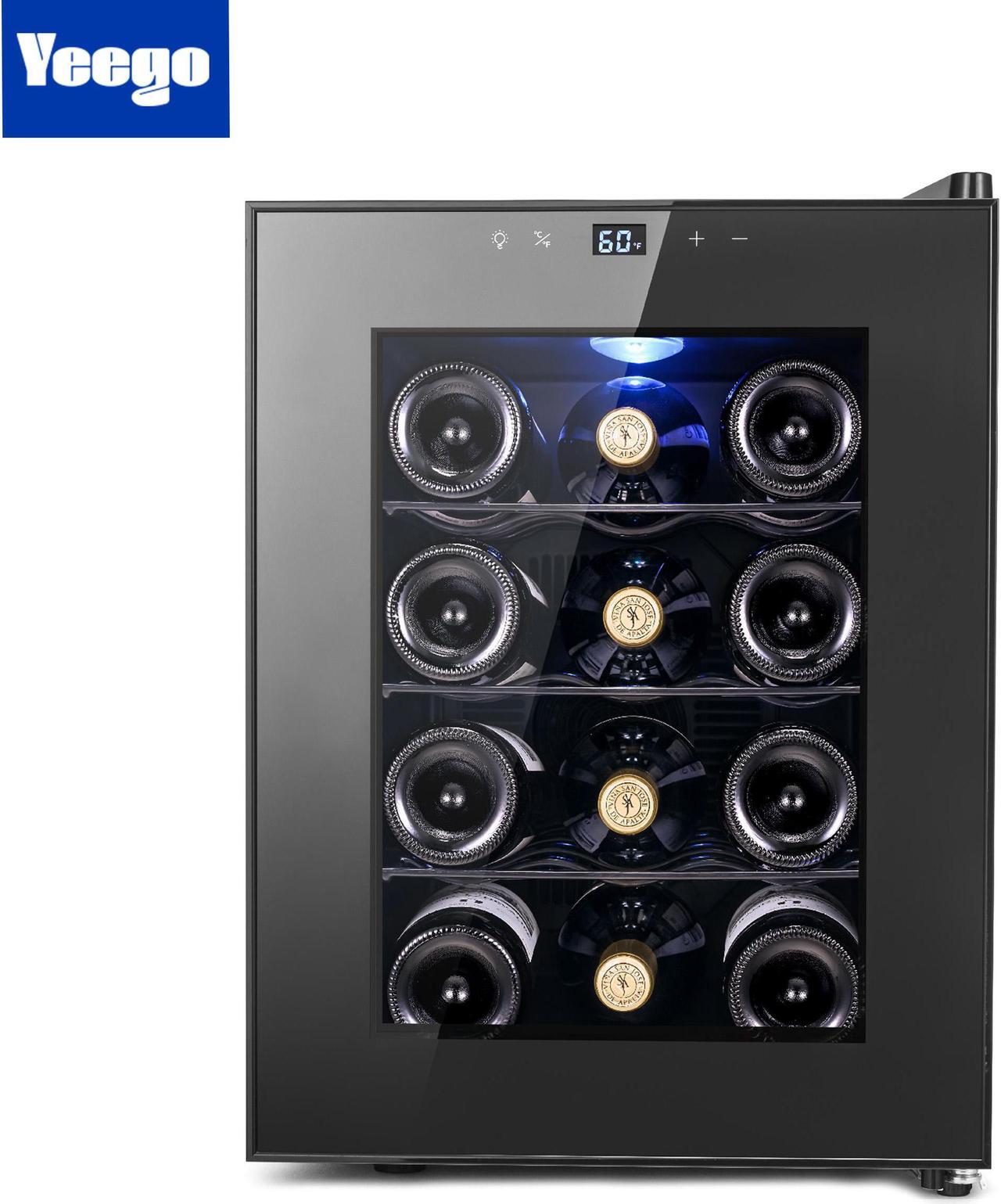 Main image of Yeego 33L Stylish Wine Refrigerator - Ideal Beverage Cooler with Quiet Thermoelectric Cooling and Organized Storage for Home Use