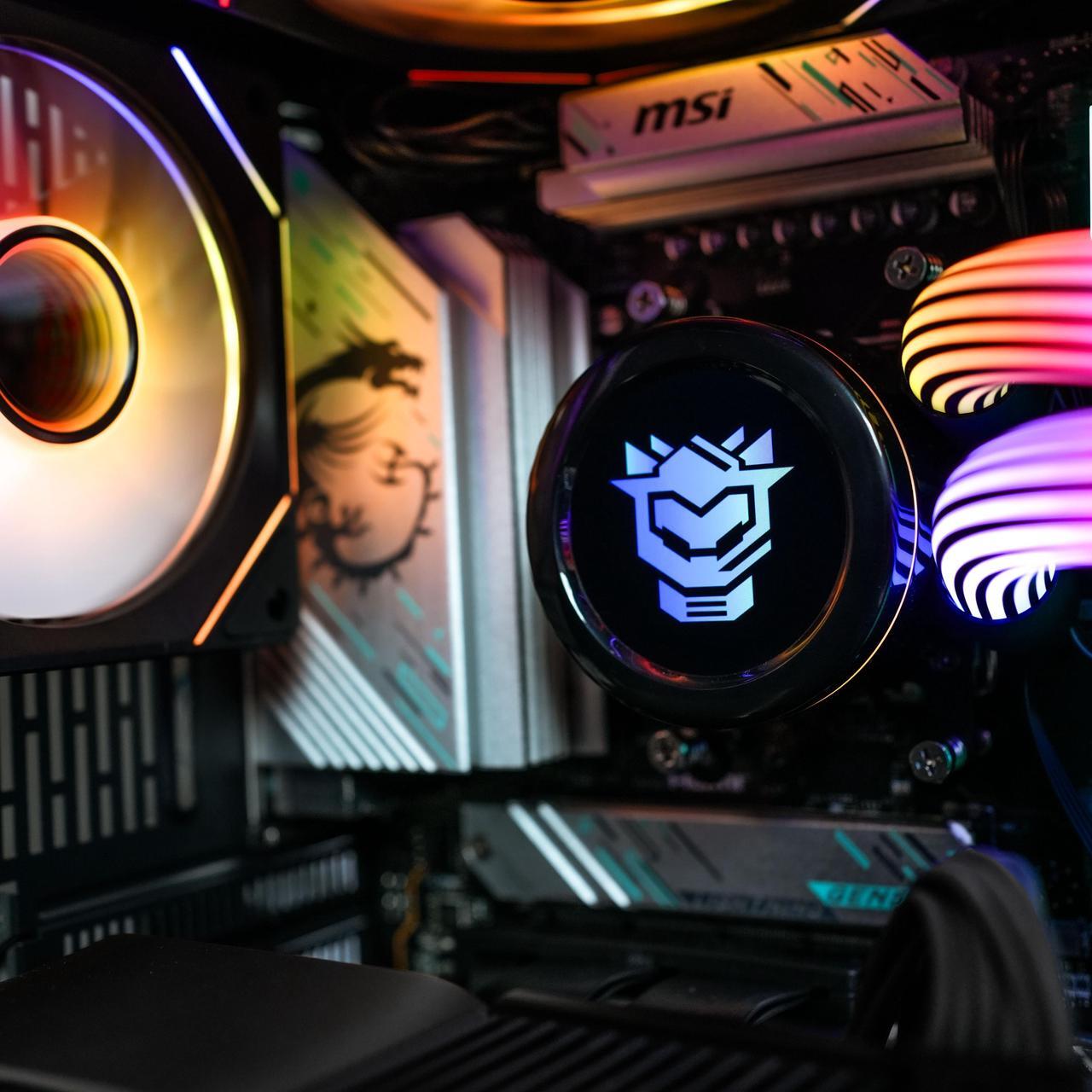 Alt view image 4 of 6 - Hyper Cyber Ultra Y Liquid Cool Gaming Desktop - AMD Ryzen 7 9800X3D, Nvidia GeForce RTX 5080 16GB, 64GB DDR5, 2TB SSD, Windows 11, WiFi, Xtreme VR