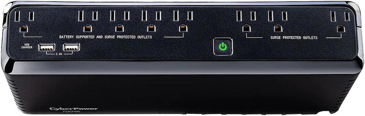 Alt view image 8 of 20 - CYBERPOWER SYSTEMS (USA), INC. SL700U STANDBY, 8 X NEMA 5-15R, NEMA 5-15P W/5 FT CORD, USB CHARGE PORTS, 3YR WTY