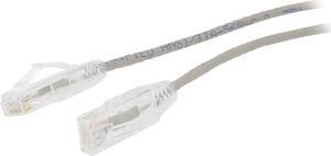 Nippon Labs 28 AWG Snagless Ultra Slim Cat6  Ethernet Patch Cable - Network Internet Cord - RJ45, Stranded, 550Mhz, UTP, - 10ft, Gray