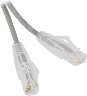 Nippon Labs 28 AWG Snagless Ultra Slim Cat6  Ethernet Patch Cable - Network Internet Cord - RJ45, Stranded, 550Mhz, UTP, - 15ft, Gray