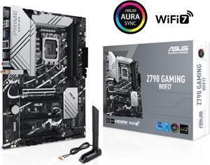 ASUS Z790 GAMING WIFI7 LGA 1700 ATX motherboard with PCIe 5.0, three M.2 slots, 14+1 DrMOS, DDR5, WIFI 7, Realtek 1Gb LAN, HDMI TM, USB 3.2 Gen 2x2 Type-C, front USB 3.2 Gen 1 Type-C, Thunderbolt USB4 ASUS Z790 GAMING WIFI7 LGA 1700 ATX motherboard with PCIe 5.0, three M.2 slots, 14+1 DrMOS, DDR5, WIFI 7, Realtek 1Gb LAN, HDMI TM, USB 3.2 Gen 2x2 Type-C, front USB 3.2 Gen 1 Type-C, Thunderbolt USB4